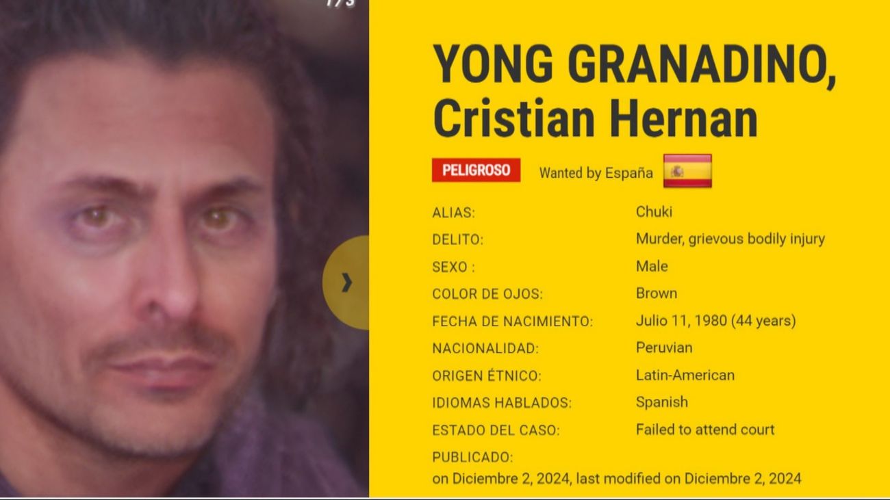 Alerta internacional para capturar a Chuki, que asesinó a su novia de 16 años en Leganés