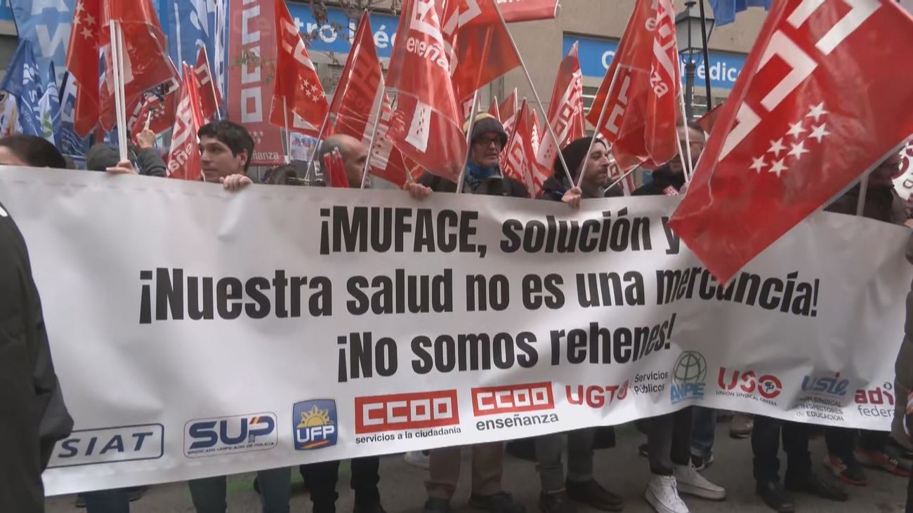 Los empleados públicos mutualistas salen a la calle para pedir un nuevo acuerdo en Muface