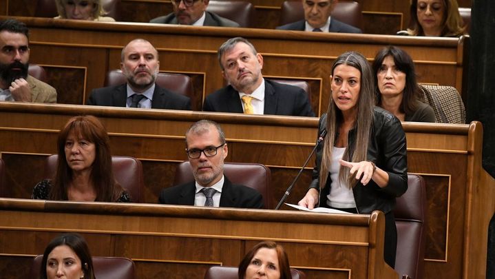 La portavoz de Junts en el Congreso, Miriam Nogueras, interviene  en el Congreso de los Diputados / EUROPA PRESS