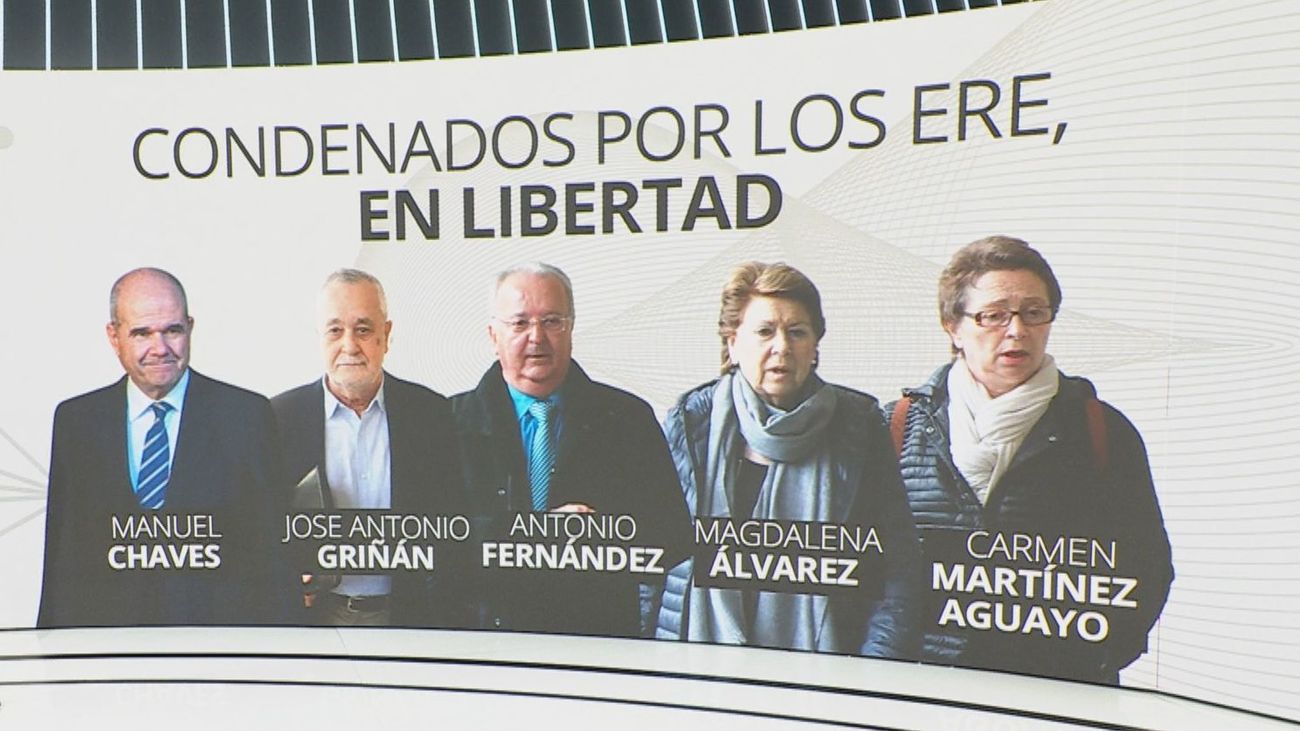 Dos años después de la sentencia sobre los ERE irregulares en Andalucía, ninguno de los condenados sigue en prisión