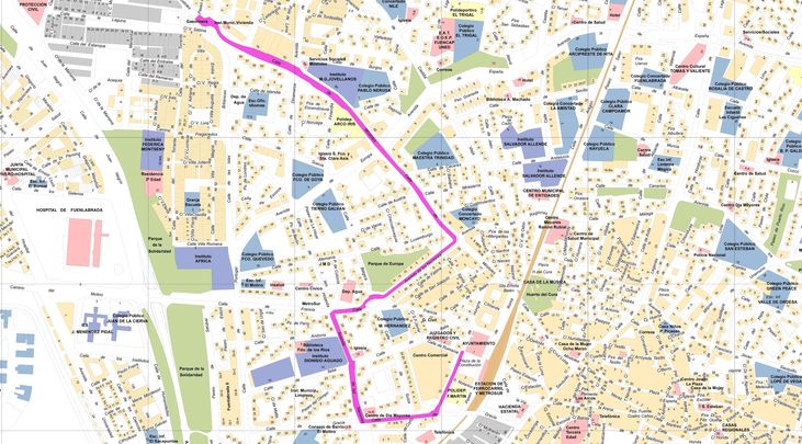 Recorrido de la Cabalgata de Reyes de Fuenlabrada / @PoliciaFuenla