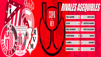 Real Madrid-Celta y Elche-Atlético de Madrid, en los octavos de la Copa del Rey
