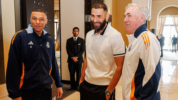 Mbappé, Benzemá y Ancelotti / REAL MADRID