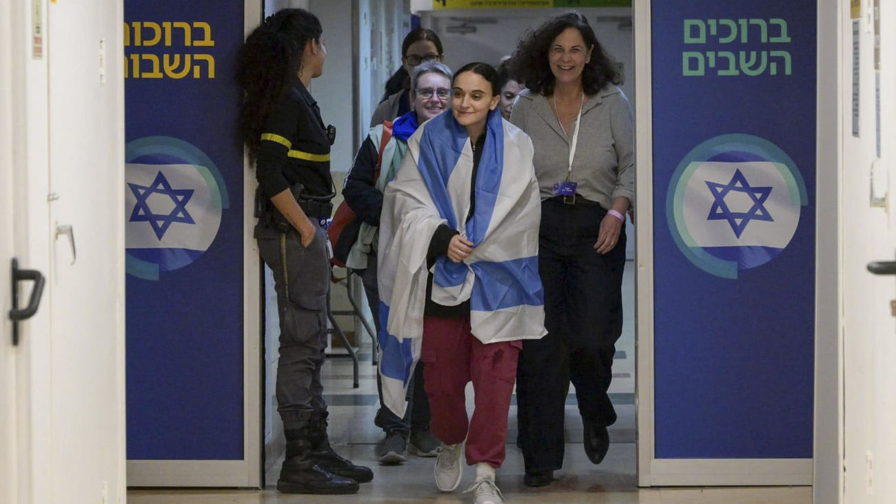 Una de las rehenes israelís liberadas