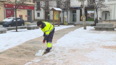 La borrasca Garoé deja nieve y  lluvia en Madrid