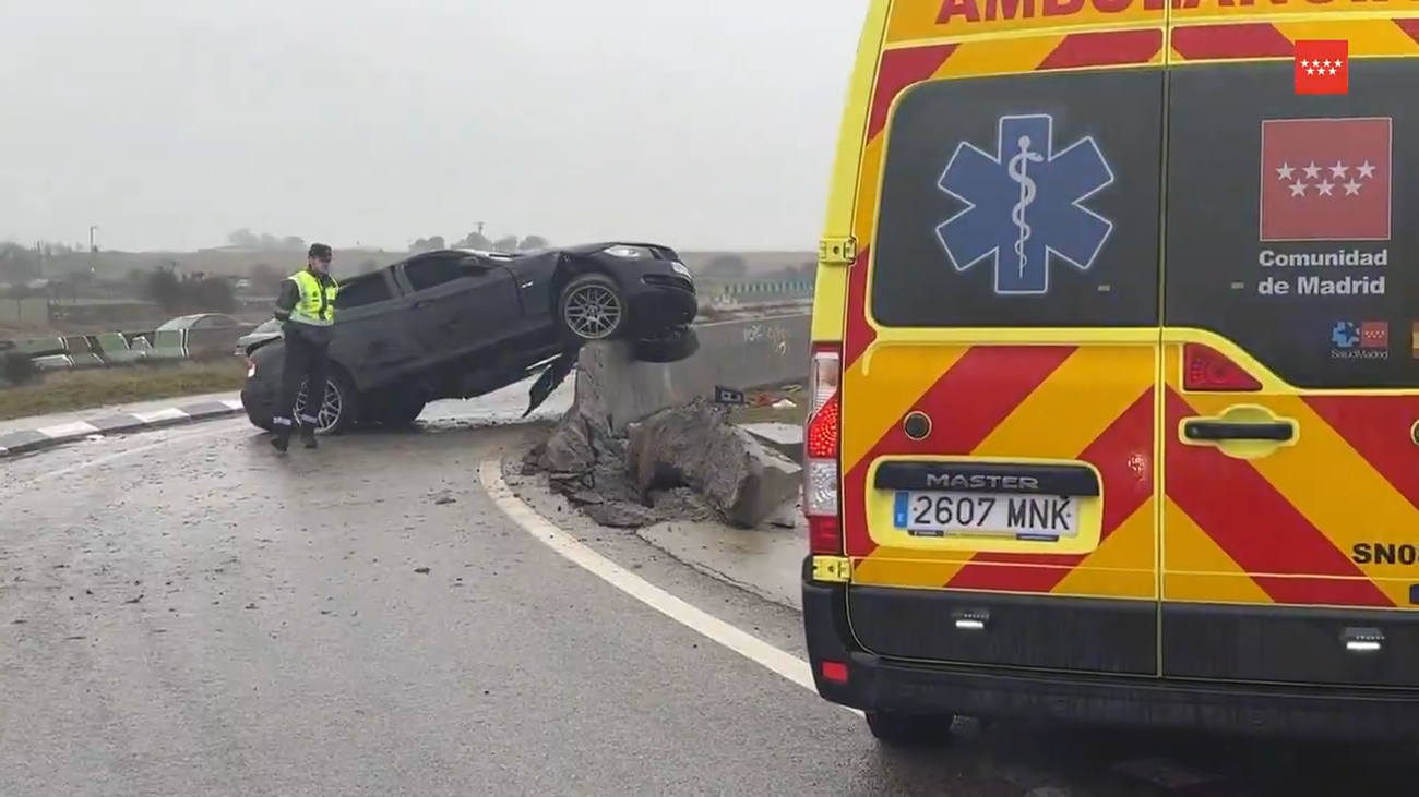 Dos heridos en un accidente de tráfico en la M-609, en Colmenar Viejo