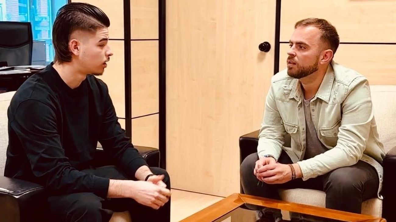 Samuel Carballares y Alejandro Escribano durante su encuentro