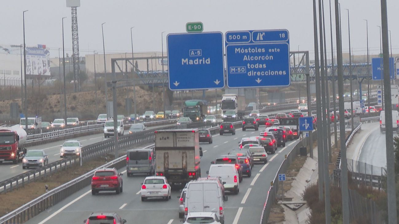 Móstoles, Alcorcón y Cuatro Vientos, los puntos más complicados en la A-5