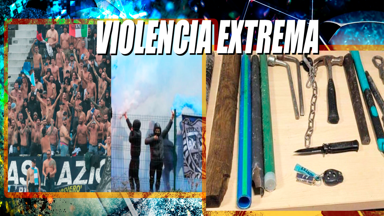 Heridos 9 hinchas de la Real Sociedad tras ser agredidos en Roma por ultras del Lazio