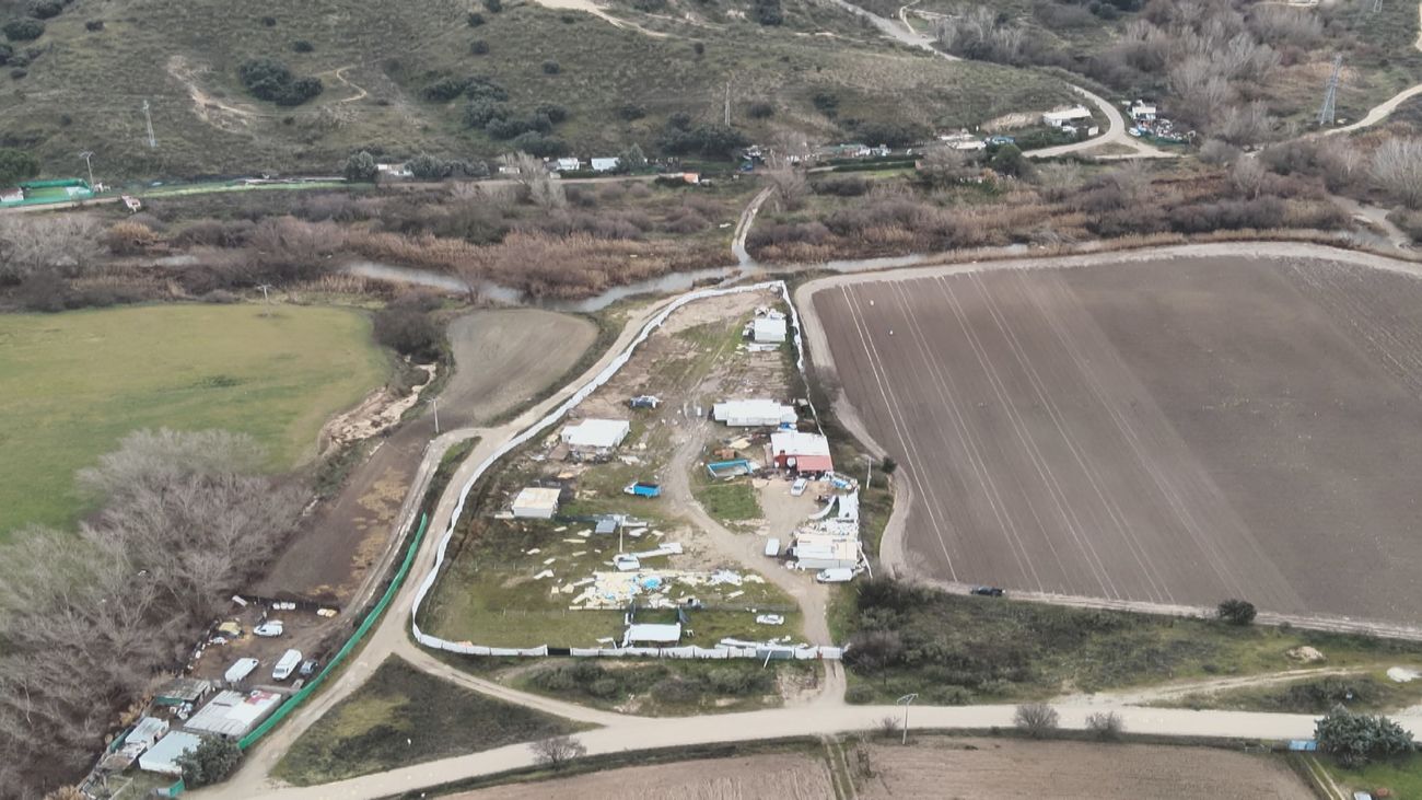 Los drones del Ayuntamiento de Navalcarnero detectaron el asentamiento ilegal junto al río Guadarrama
