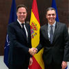 Sánchez reafirma ante Rutte su compromiso de llegar al 2% de inversión en defensa en 2029