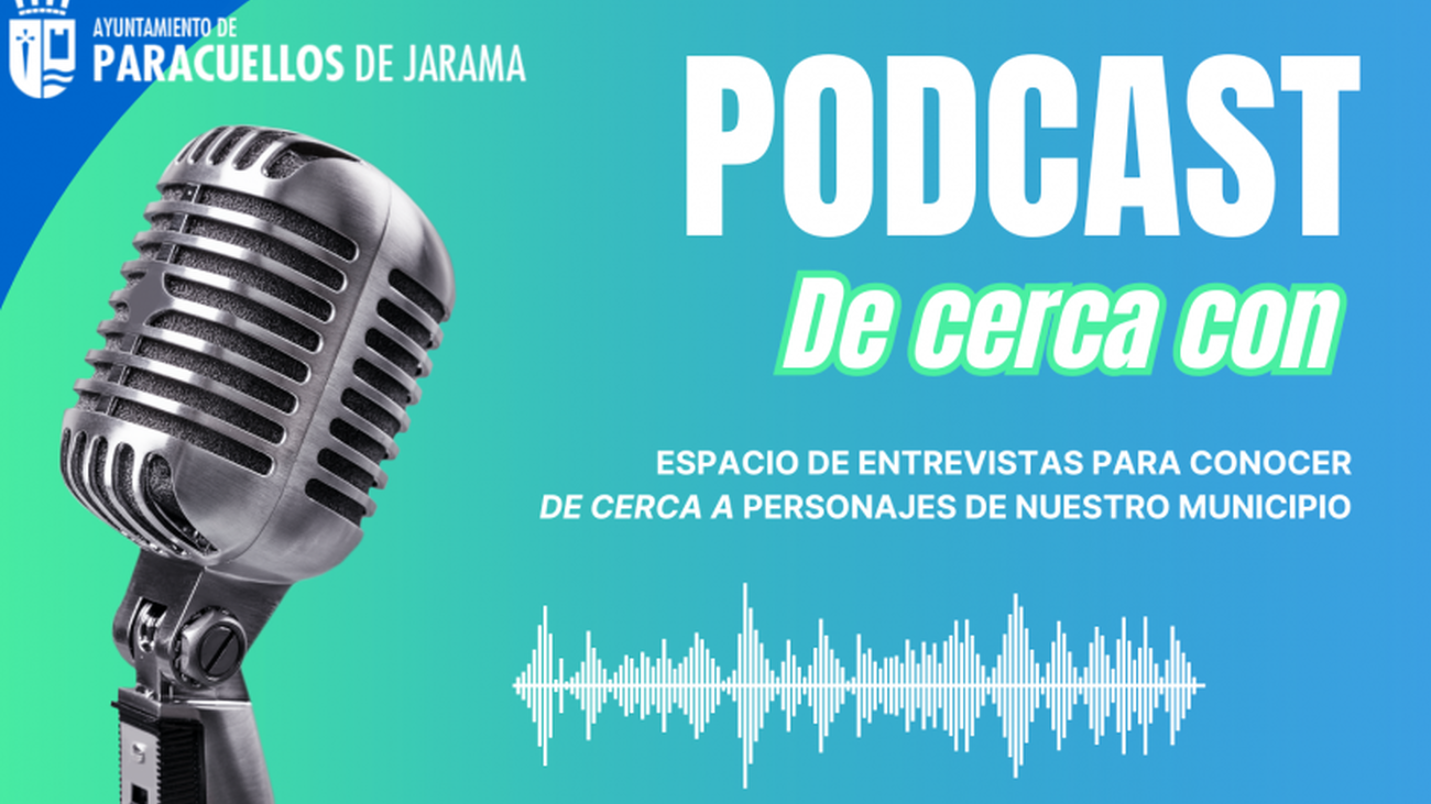 Anuncio del pódcast municipal de Paracuellos de Jarama