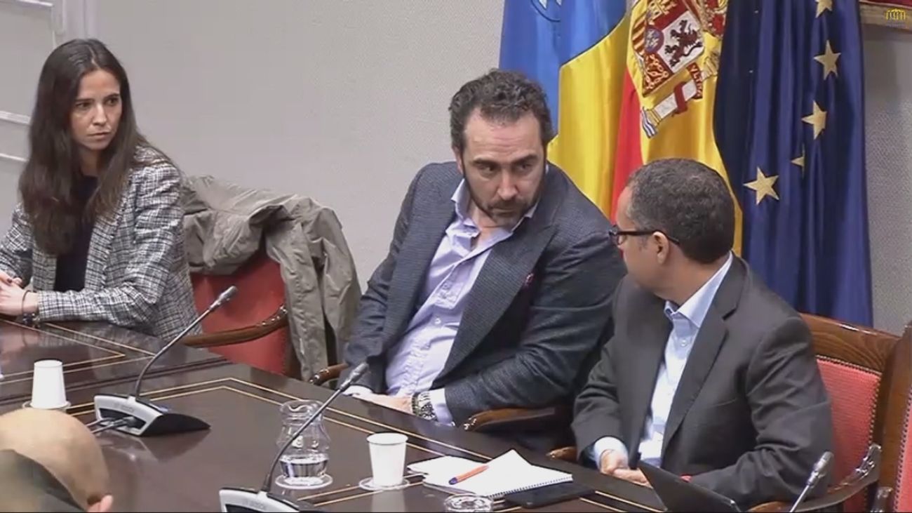 Aldama guarda silencio en su comparecencia en el Parlamento de Canarias