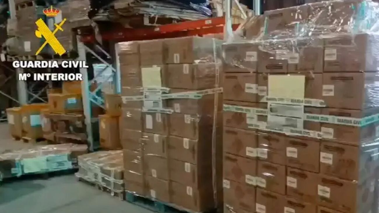 Material pirotécnico incautado en Humanes