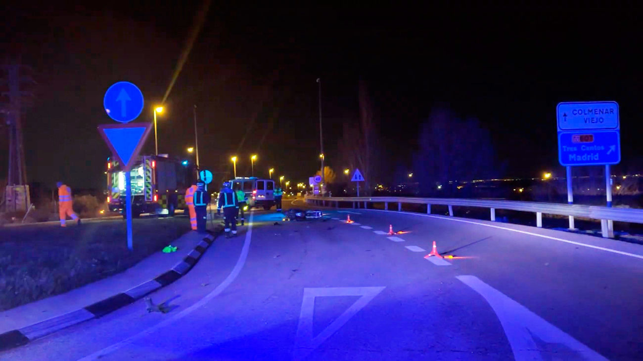 Muere un motorista de 54 años en Colmenar Viejo