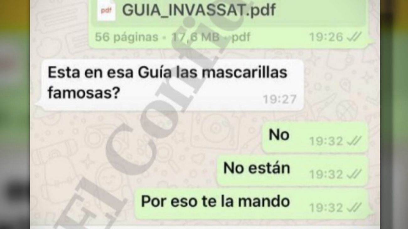 Los mensajes entre el ministro Torres y Koldo coordinándose para el suministro de las mascarillas