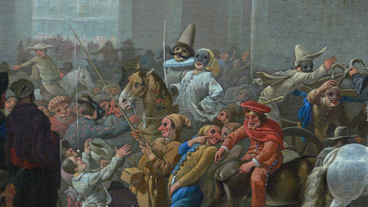 Óleo sobre lienzo 'Carnaval en Roma' / JOHANNES LINGELBACH