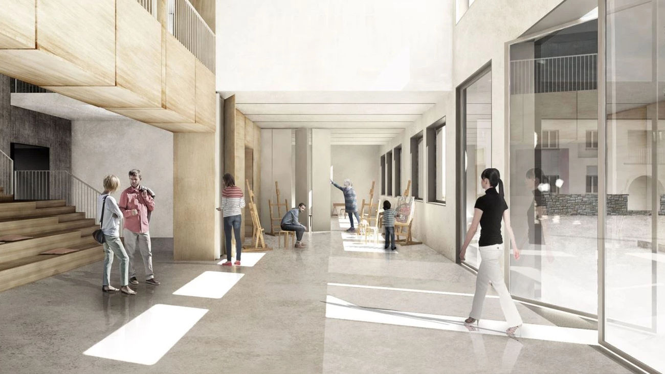 Ilustración del futuro centro cultural de Los Molinos