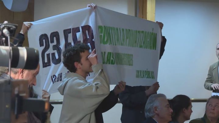 Protesta en la Complutense / Telemadrid