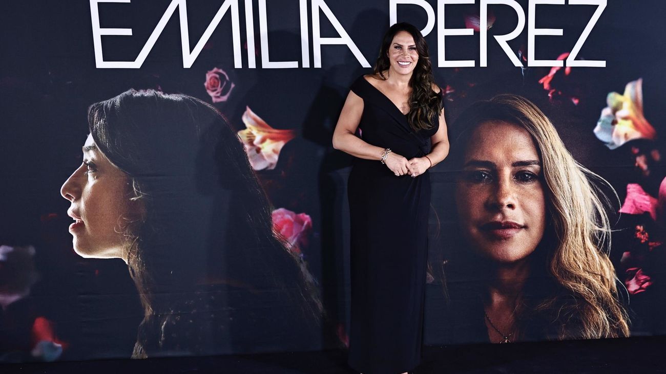 La actriz española Karla Sofía Gascón durante una rueda de prensa de la película ‘Emilia Pérez’