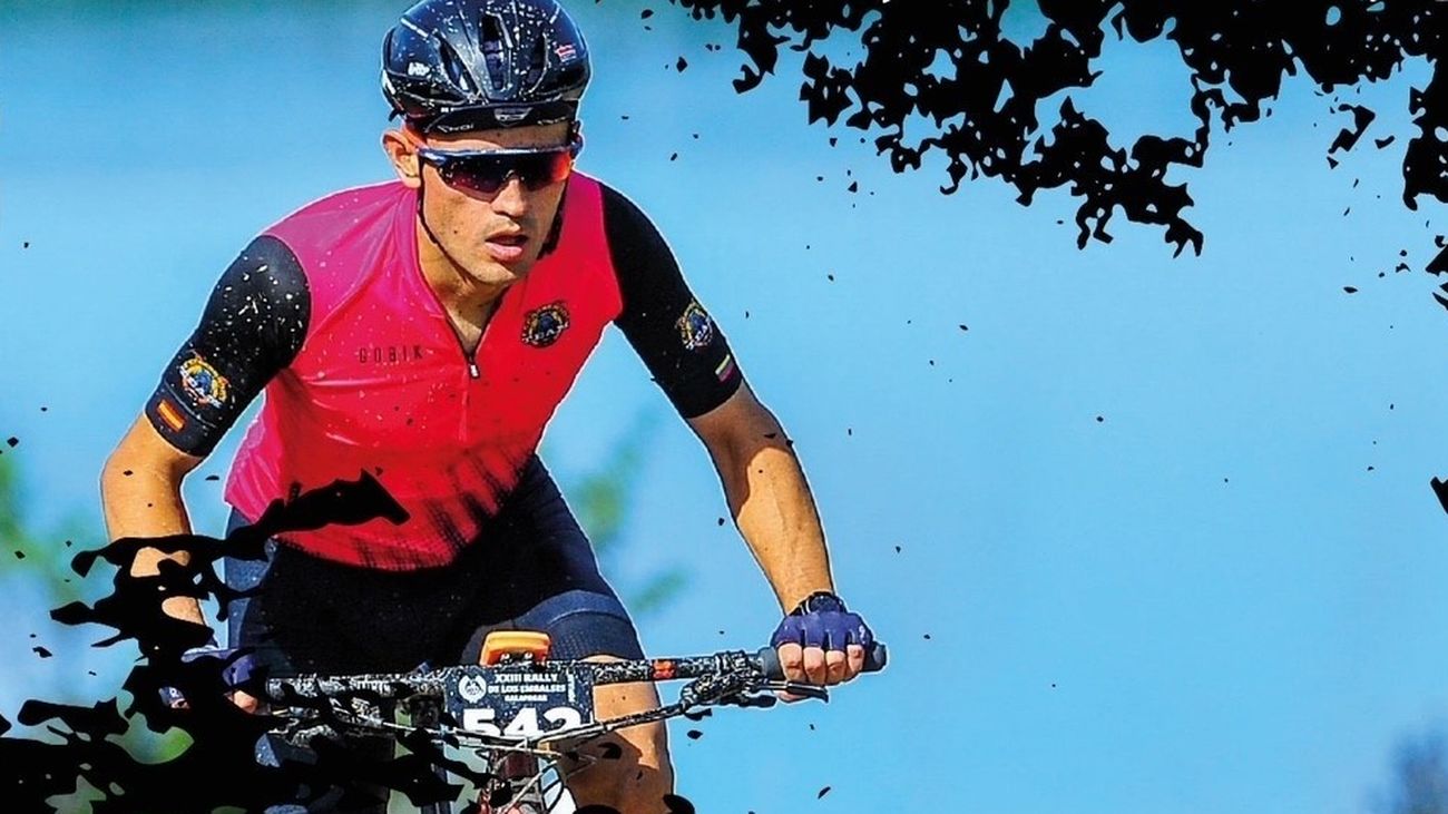 Un participante en la prueba ciclista Rally de los Embalses, en Galapagar