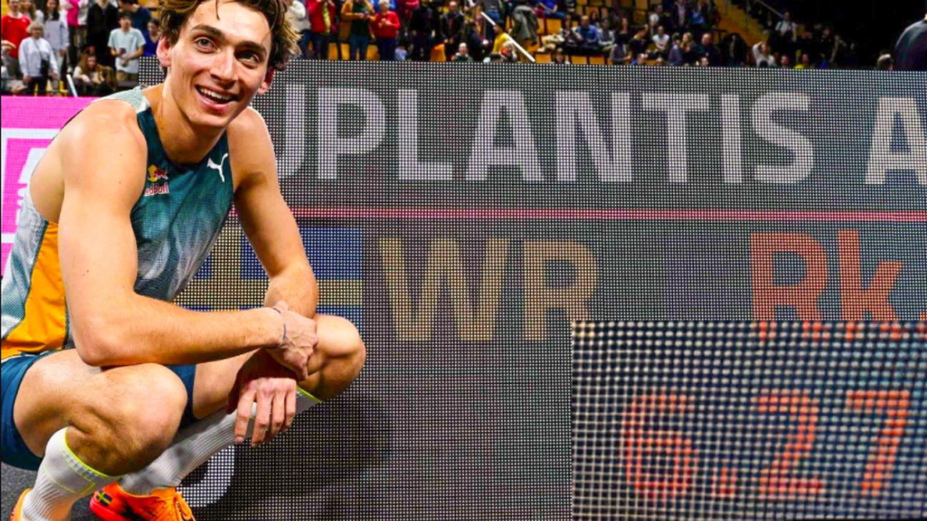 Duplantis vuelve a mejorar el récord del mundo de pértiga con un salto de 6,27 metros
