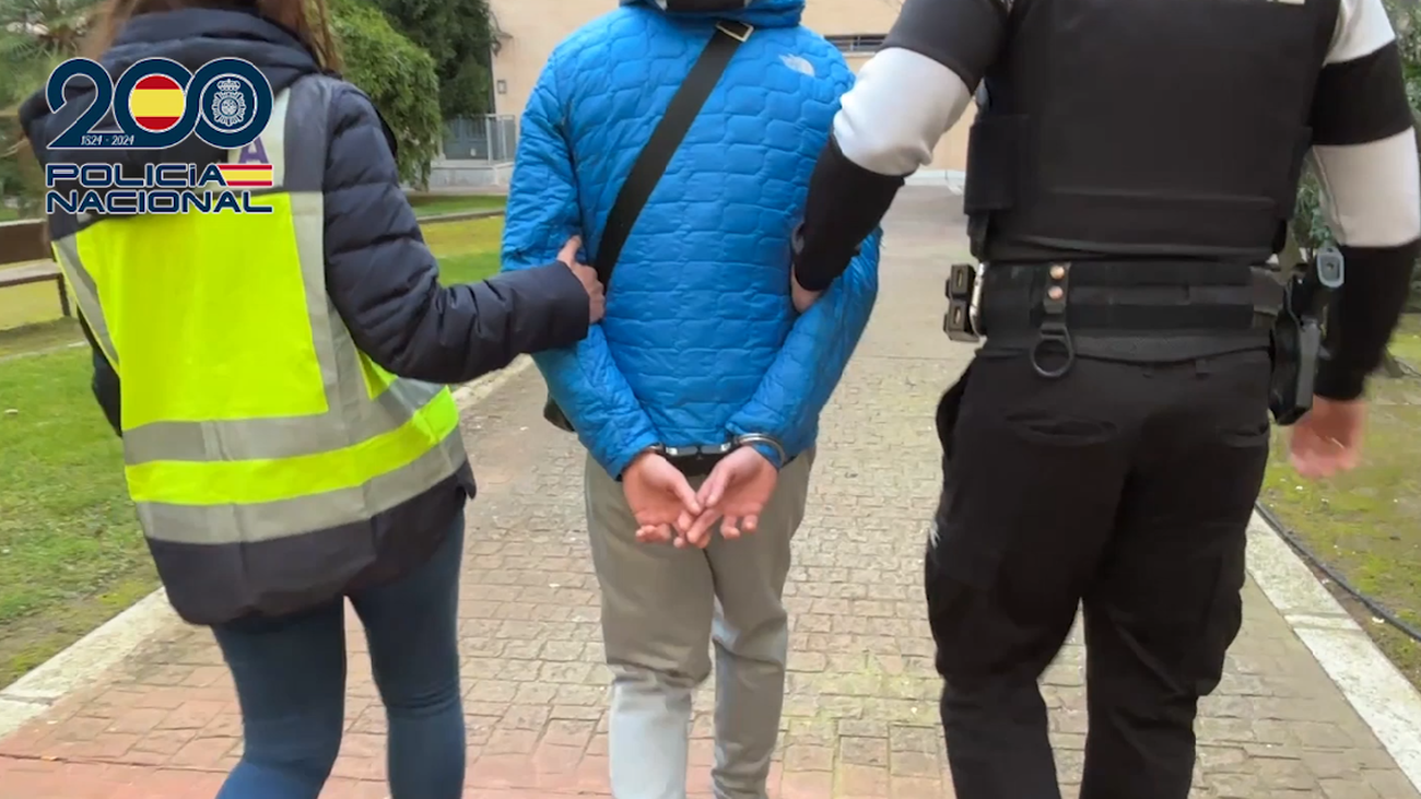 Detención de un un grafitero