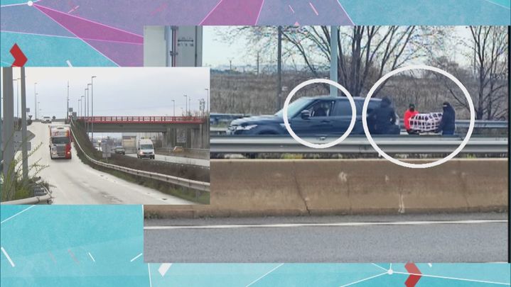 Ladrones robando mercancía de un camión en Pinto / TELEMADRID