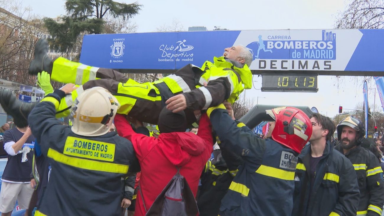 3.000 participantes en la tradicional Carrera de los Bomberos  de Madrid que conmemora a su patrón