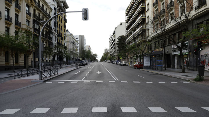 Calle Santa Engracia de Madrid el 13 de Abril de 2020 / EUROPA PRESS