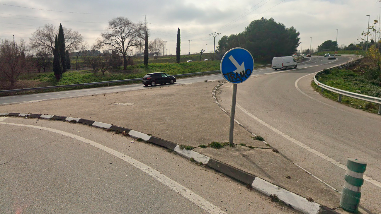 Accesos a la M-506 desde la calle Extremadura de Fuenlabrada