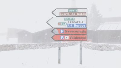 Aviso amarillo por nieve en la sierra de Madrid desde la medianoche del sábado