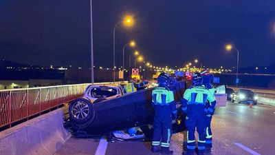 Seis heridos leves en un doble accidente con cuatro vehículos implicados en la M-45