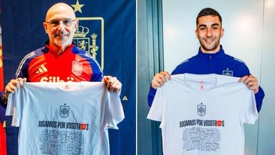 'Jugamos por vosotros', la camiseta solidaria de la Selección en Valencia