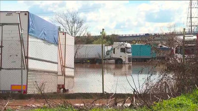 Inundaciones en Mejorada del Campo: el Jarama anega fincas,  naves, restaurantes, parkings...