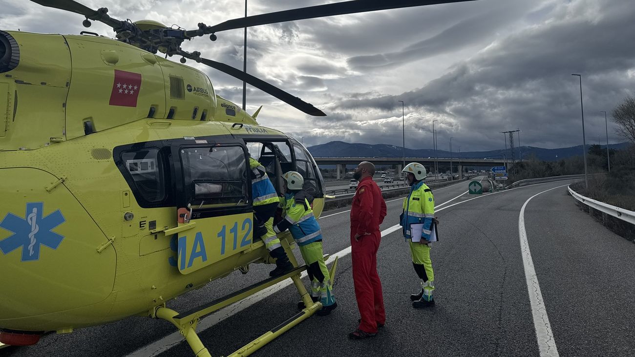 Grave un conductor tras dar varias vueltas de campana su coche a la altura de Guadarrama