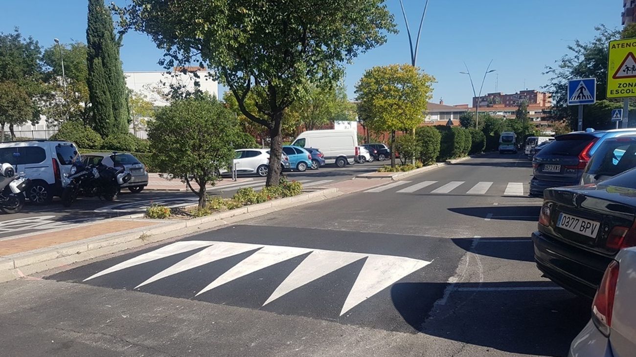 Uno de los atemperantes de velocidad instalados en las calles de Fuenlabrada