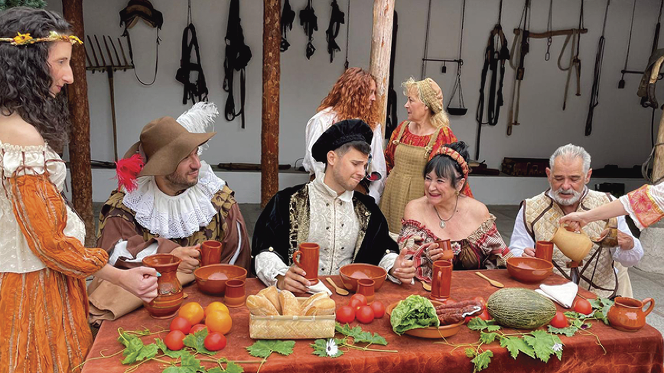 Recreación del banquete de Carlos I en Móstoles en 1525
