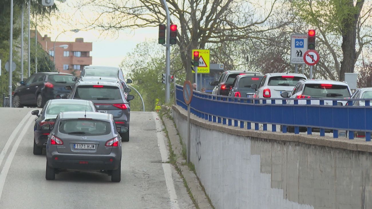 El paso subterráneo de la carretera de Boadilla hacia la A-5, cerrado desde este lunes por obras