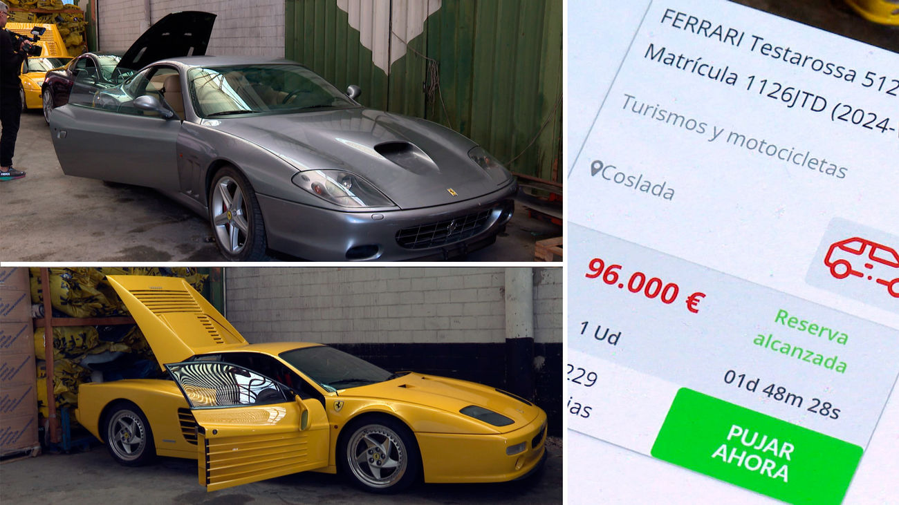 Coches de lujo de los narcos, a subasta en Coslada