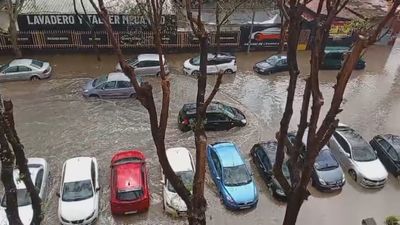 Una gran tromba de agua inunda Aranjuez durante unas horas: "Es una barbaridad lo que ha caído"