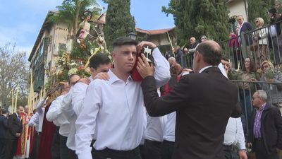 Los niños protagonizan la procesión de La Borriquita en Villaviciosa de Odón