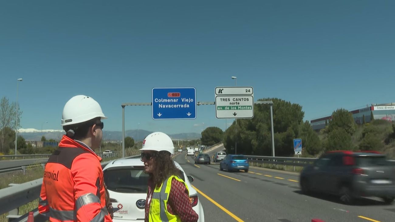 Arrancan las obras del tercer carril en la M-607, que se prolongarán durante 24 meses