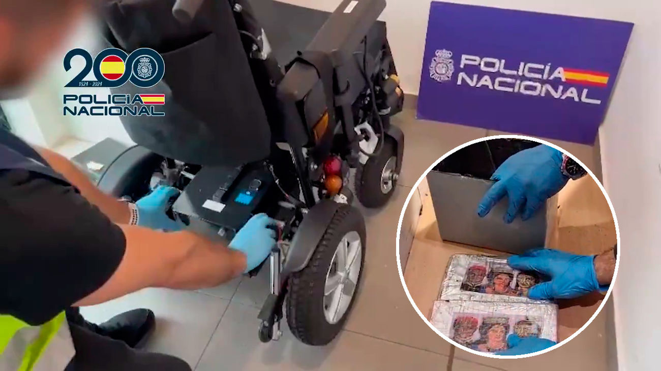 Detenidos en el aeropuerto con 11 kilos de cocaína escondidos en la silla de ruedas