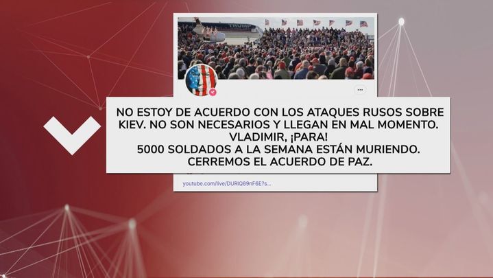 Mensaje de Donald Trump en el que pide a Putin que cesen los ataques rusos sobre Ucrania / Telemadrid