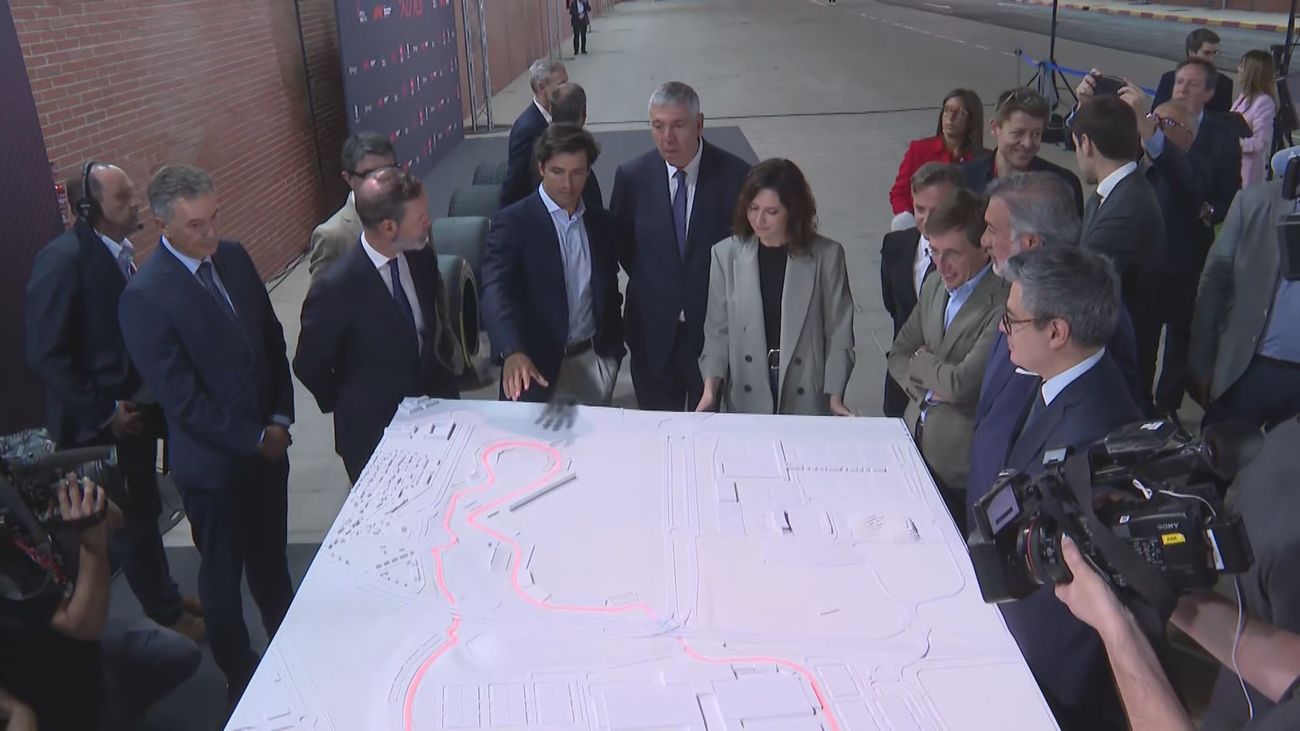 Ayuso y Almeida presentan el circuito de F-1 de Madrid, "la Monumental del siglo XXI"