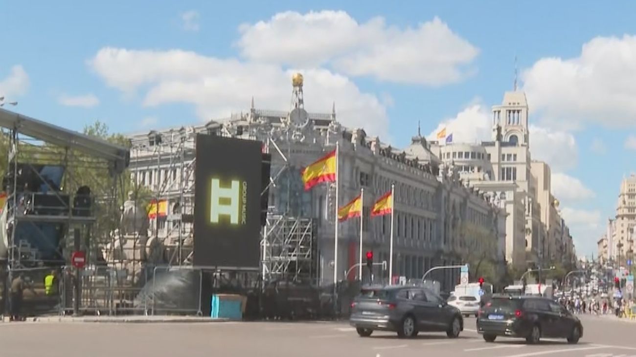 Cortes y desvíos de tráfico por la Fiesta de la Resurrección en los alrededores de Cibeles