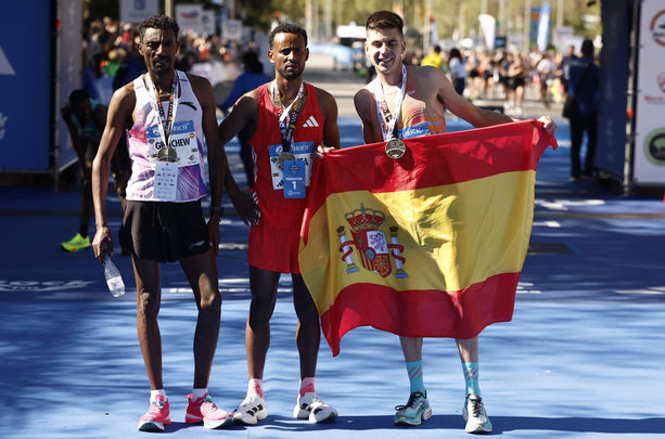 Podio dem Maratón de Madrid 2025 / EFE