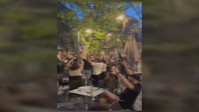 Así celebran los primeros madrileños con suministro de luz