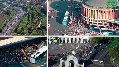 VIDEO | Así se vio desde el aire el colapso producido en Madrid por el apagón